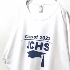 フルーツオブザルーム JCHS ロゴ Tシャツ ホワイト 白 XL 古着