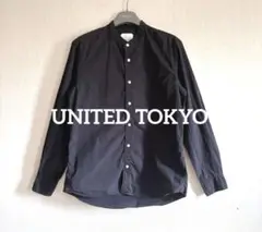 美品♦︎UNITED TOKYO Quick DRYバンドカラーシャツ チャコール