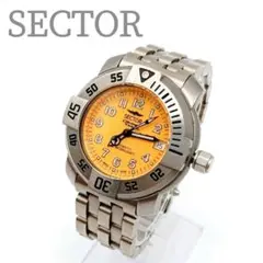【匿名配送・美品】SECTOR 自動巻き ダイバーズウォッチ イエロー ドイツ時計メーカーDAMASKO(ダマスコが、海水・水圧に強い高耐磁