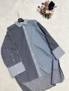 雑誌多数掲載ZARA womaストライプデザイン長袖シャツL