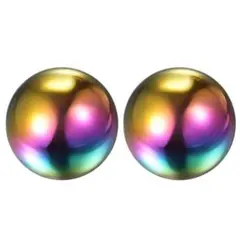 2個セットのレインボーゲージ ングボール 直径4""（100mm）