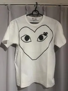 新品未使用【プレイコムデギャルソン】ロゴ刺繍Tシャツ　Sサイズ　ホワイト 白（ホワイト）Tシャツ-プレイ・コムデギャルソン（Play Comme