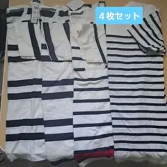 ⚠わけあり ストライプ 半袖Tシャツ メンズ Mサイズ　４枚セット
