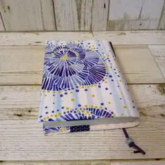 HANABI かきつばた　文庫本サイズ ブックカバー ハンドメイド