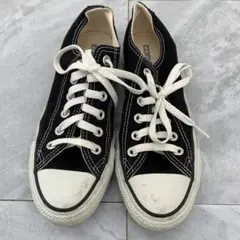 CONVERSE スニーカー キャンバス 黒 ローカット レースアップ 定番