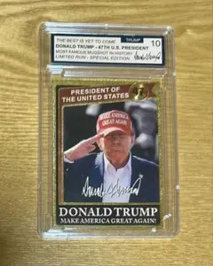 トランプ大統領 フォトカード 敬礼ver.