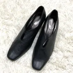 美品　yuriko matsumoto ユリコマツモト　パンプス　シボ　24