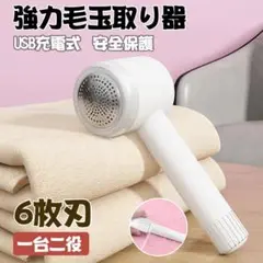毛玉取り 充電式 毛玉取り器 毛玉クリーナー 安全装置付き 強力 大型 6枚刃