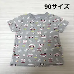未使用 救急車柄 半袖 Tシャツ 90