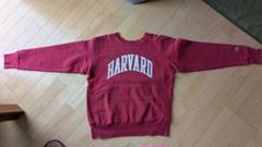 USA製　チャンピオン　リバースウィーブ　HARVARD プリント 赤 サイズL