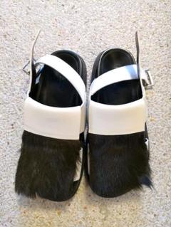 レア 美品 Marni レザー サンダル ホワイト 25-25.5cm