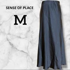 SENSE OF PLACE ブラック フレアスカート ファスナー付き