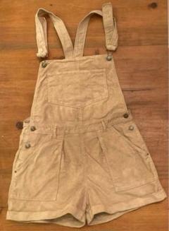 ZARAサロペット ショートパンツ Sサイズ コーデュロイ ベージュ