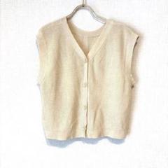 ✨美品✨ グローバルワーク 160 ベスト Vネック ニット 着回し ベージュ