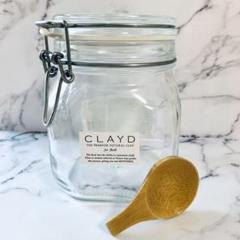 CLAYD クレイド 入浴剤 空き瓶 木製スプーン付き 保存容器 ガラス容器
