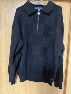 ケボズ KEBOZ スウェット トレーナー ハーフジップ センター ロゴ 黒 青 KEBOZ トレーナー スウェット BB LOGO HALF ZIP SWEAT PULLOVER