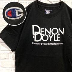 1811 US古着 チャンピオン Tシャツ 企業ロゴ M 黒