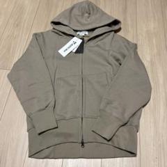 L'Appartement ベージュ ジップアップパーカー AMERICANA/アメリカーナ】 WIDE FULLZIP HOODIE（パーカー）｜L
