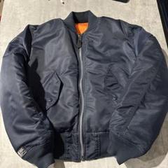 美品]VALLEY APPAREL MA-1 Lサイズネイビージャケット