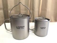 LIXADAチタン３点セット750/420/Wカップ/スプーン LIXADAチタン3点セット750/420/Wカップ/スプーン