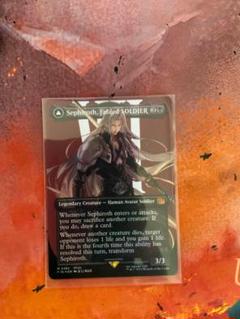 MTG セフィロス　foil仕様ポスター　未使用 mtg 稀少 ボーダーレス 救済者、セフィロス 日本語版 fca fin