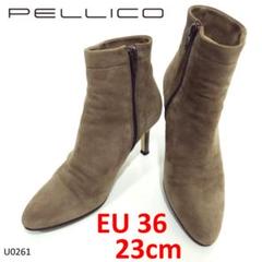 PELLICO ショートブーツ サイドジップ スエード