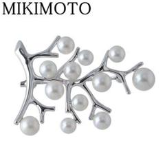 【極美品】ミキモト 幸福の木 ラージサイズ シルバー ブローチ 巾着 箱付き 極美品】 ミキモト 幸福の木 シルバー ブローチ 巾着 箱付き