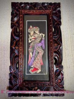 バリの民芸品♡額入り絵画 美品 - メルカリ