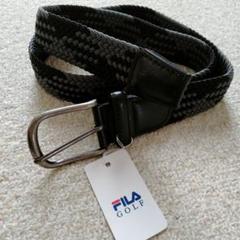 FILA GOLF 編み込みベルト 黒/グレーのサムネイル