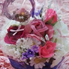 お供えに!カーネーションと薔薇の置物