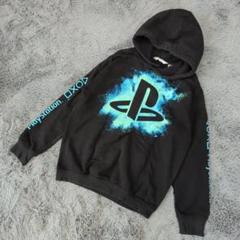 ★bk064 H＆M エイチアンドエム【150】プレステコラボパーカー 黒