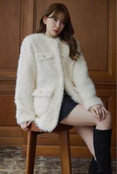 新品未使用 ファー コート ベージュ クリーム M Her lip to好きな方 新品未使用 ファー コート ベージュ クリーム M Her lip to好きな方
