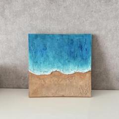 抽象画 青　キャンバス　海　アート　テクスチャーアート　グラデーション