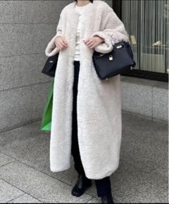 美品【CLANE】MIX FUR COCOON COAT ミックスファーコート CLANE - ミックス ファー コクーン コート - MIX FUR COCOON
