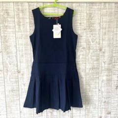 制服風　ワンピース　おしゃれ着　綺麗め　ネイビー　式服　キッズ　8-9years