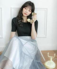 JILL by JILL STUART ニット×シアースカートドッキングワンピ