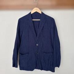 美品】メーカーズシャツ鎌倉 春夏用ジャケット ネイビー