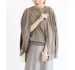 IENA C/麻 クルーネックプルオーバー