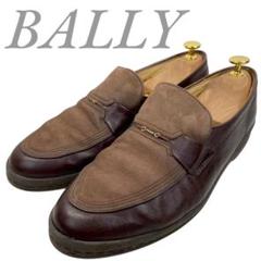 BALLY バリー ローファー Uチップ レザー スエード 異素材 革靴 茶色