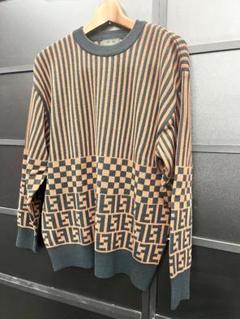 FENDI　コットンニット Lサイズ位　フェンディロゴ (M-157)