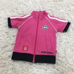 美品90cmベビードールBABYDOLL半袖ピンク黒ブラックトップスパーカー