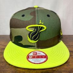 激レア90s当時モノつば裏緑NBAマイアミヒートMIAMIHEATキャップ