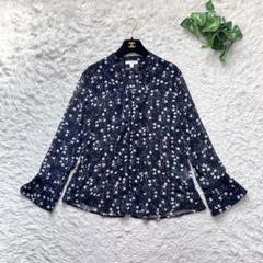 未使用品級 ナラカミーチェ 大きいサイズ ブラウス ドット柄