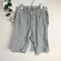 champion グレー　スウェット　ハーフパンツ　前開きボタン