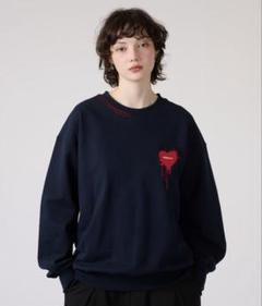 【大人気】ONCILY ハートロゴステッチスウェット ONCILY トレーナー スウェット HEART LOGO STITCH SWEAT
