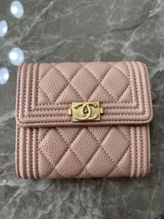 CHANEL マトラッセ　ラムスキン　三つ折り長財布 ブラック　A13 希少】CHANEL マトラッセラムスキンフラップ三つ折り長財布ブラック