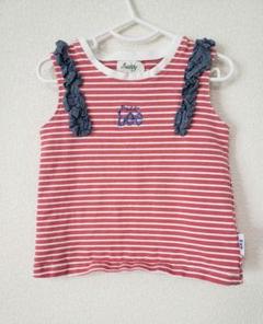 BuddyLee☆赤ボーダー肩フリルトップス　80サイズベビー　女の子