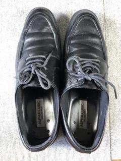 ALPHA CUBIC メンズ 黒 ビジネスシューズ 25.5㎝ 幅広4E