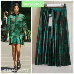 sacai プリーツラップスカート チェック sacai - 美品 サカイ Sacai スカート ラップスカート プリーツ