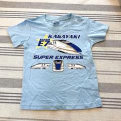 かがやき 電車 半袖Tシャツ 水色 100